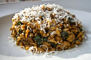 Risotto with Toasted, Crushed Hazelnuts - a Perfect Thanksgiving Side Dish