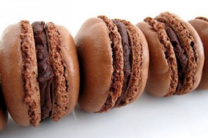 Chocolate Macarons with Ganache Filling