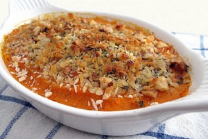Mashed Sweet Potatoes with Sage and Walnut Topping
