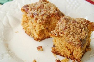 Pear and Cardamom Coffee Cake with Pecan Streusel