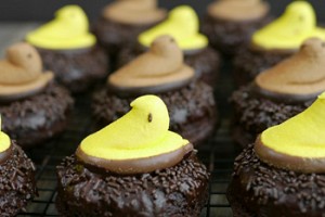 Peeps Chocolate Donut Nests