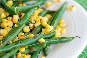 Quick Corn and String Bean Sauté