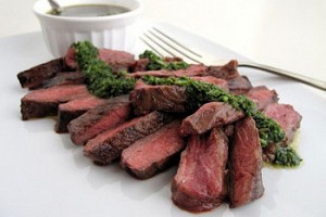 Grilled Skirt Steak with Chimichurri Sauce