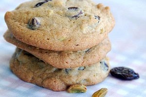 Chocolate Chip, Cherry, and Pistachio Cookies