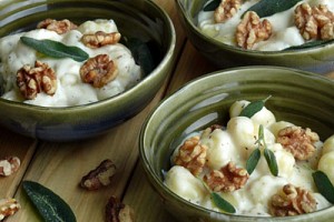 Creamy Gnocchi with Walnuts and Sage