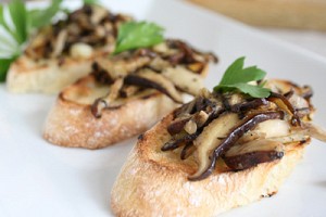 Celebrate Earth Day with Mushroom Crostini