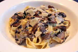 Fettuccine with Wild Mushroom and Fresh Ricotta