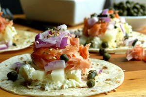 Smoked Salmon Brunch Taco Bar