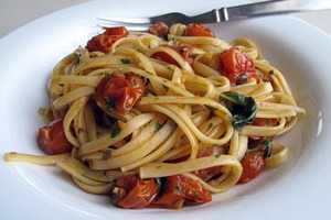 Pasta with Roasted Cherry Tomatoes & Fresh Herbs